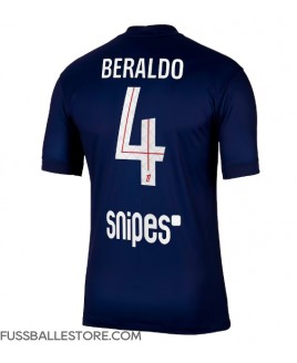 Günstige Paris Saint-Germain Lucas Beraldo #4 Heimtrikot 2025-26 Kurzarm